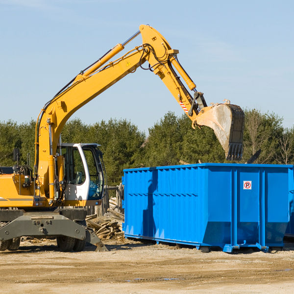 are there any restrictions on where a residential dumpster can be placed in Timonium Maryland